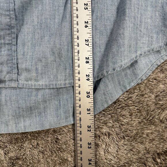 Chap's By Ralph Lauren Men's Button Down Long Sleeve Denim Shirt Sz L - Picture 6 of 7